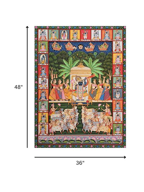 Shreenath ji in Pichwai Art by Shehzaad Ai Sherani