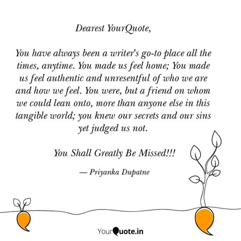 Dearest YourQuote, You ... | Quotes & Writings by Priyanka Dupatne ...