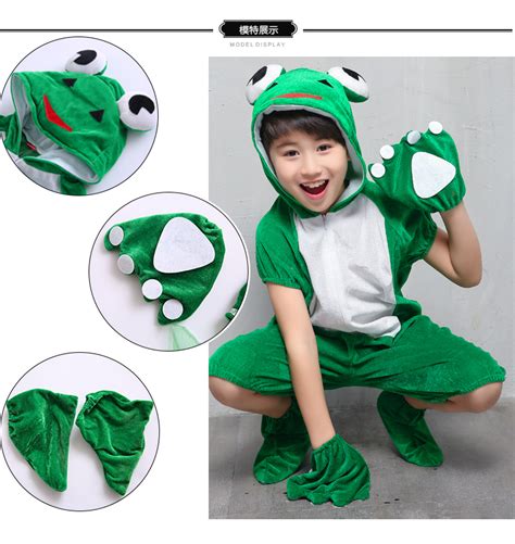 儿童动物服装小青蛙演出服蝌蚪卡通装小跳蛙舞蹈表演服连体服造型-阿里巴巴
