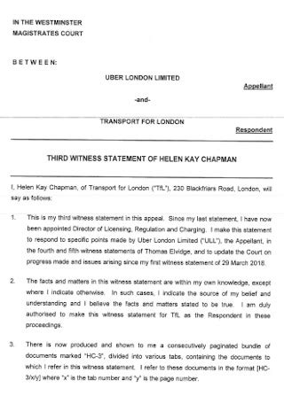 Example Witness Statement UK 的图像结果