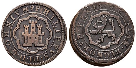 Cuatro maravedíes. Felipe III (1598-1621) | Monedas, Arte con monedas ...