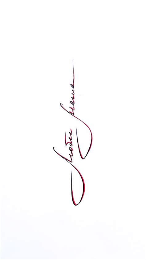 Russian Calligraphy Tattoo: Love in Cursive