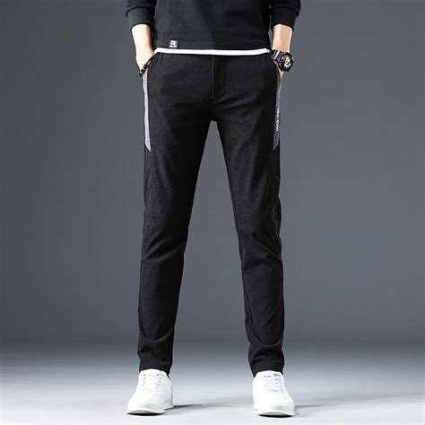 Contrast Stripe Corduroy Pants // Black (31) - Amedeo Exclusive ...
