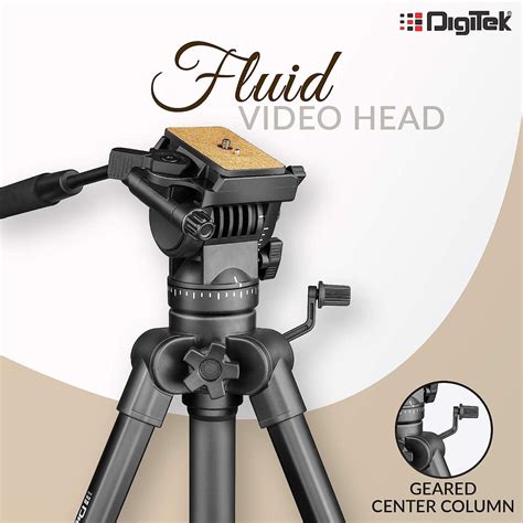 Digitek (DPTR 880 PRO) (165 cm) Platinum Aluminum Light Weight Tripod,