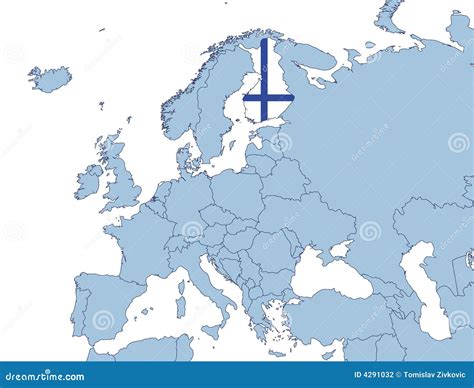 Finland On Europe Map Stock Photography - Image: 4291032