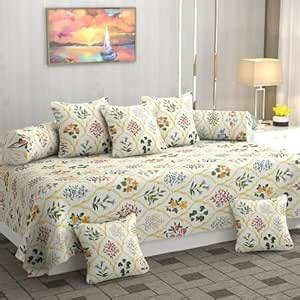 CHHILAKIYA 180 TC Diwan Set 8 Pcs | Pure Cotton | Designer Printed ...