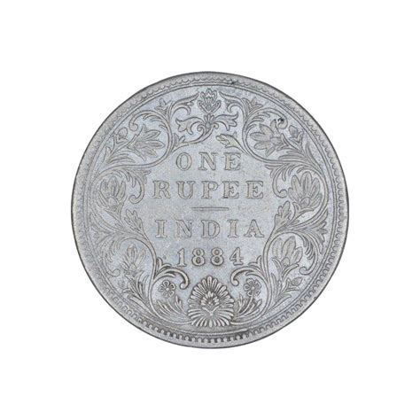 ₹1 Coin 1884 Victoria Empress Silver | British India – Collection Bazzar