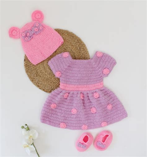 Winter crochet frocks | Woollen crochet frocks for baby girls online