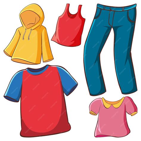 Free Vector | Set of clothes isolated