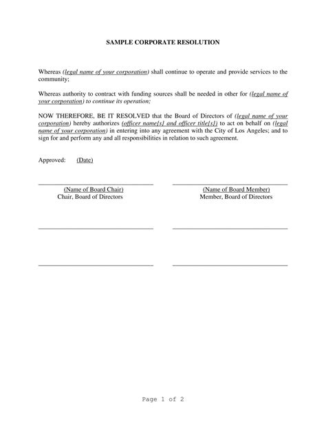 Image result for Corporate Resolution Example