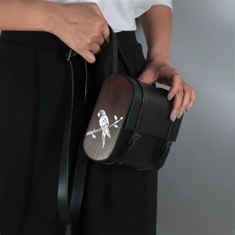 "Snow Parrot" Cross body | sling bag handcrafted in genuine nappa leat ...