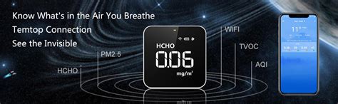 Temtop M10i WiFi Air Quality Monitor Meter for PM2.5 TVOC AQI HCHO ...