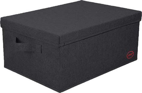 HomeStorie Eco-Friendly Bamboo Storage Boxes with Lid, Brown, Large ...