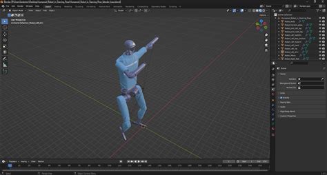 3D model Humanoid Robot in Dancing Pose | 3D Molier International