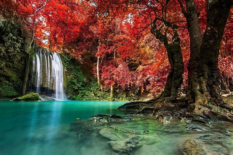 Rks Enterprises India Beautiful Colourful Water Fall Painting with ...