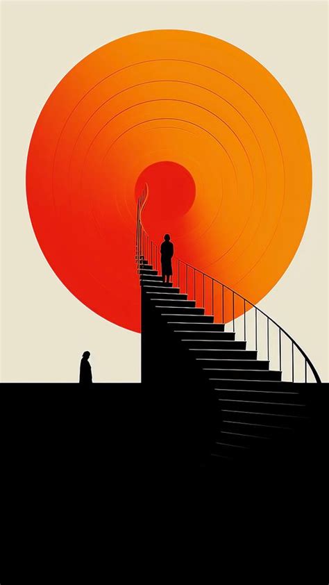 Download wallpaper 540x960 stairs, circles, silhouettes, art samsung ...