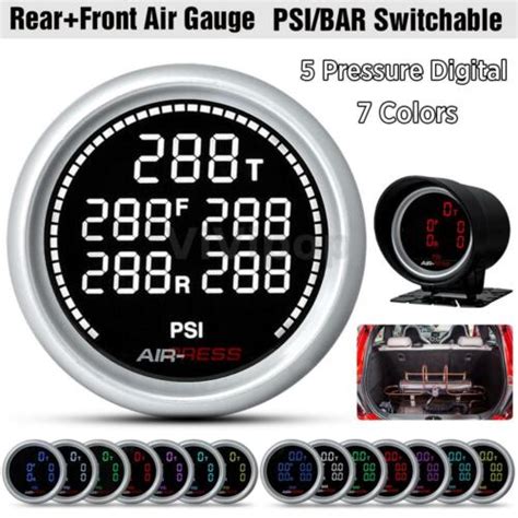 Unbranded/Generic 2 52mm Dual Air Suspension Pressure Gauge Bar India ...
