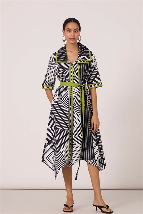 63 East - Juniper Asymmetric Printed Dress - Elahe