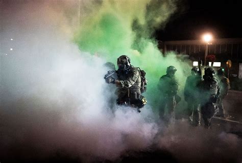 ICE tear-gassing police