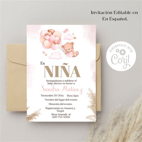 Invitación para Baby Shower En Español Imprimirble. Invitacion para ...