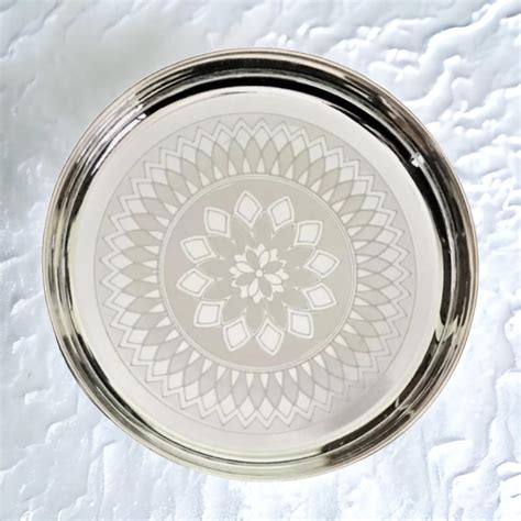 Sigaram German Silver 4-Cup Panchwala with Peacock Handle Kum Kum Cup ...