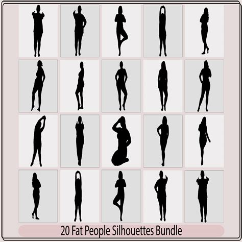 Fat woman. Fat man Silhouettes,black and white silhouette of a man with ...