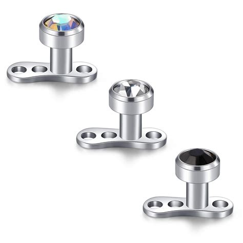 Buy Briana Williams 14G Dermal Anchors Tops and Bases 2.5mm 4mm CZ and ...