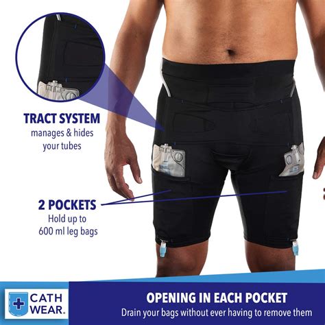 Cathwear Catheter Leg Bag Underwear - Leg Bag Holder for Men & Women ...