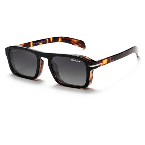 GREY JACK Polarized Small Rectangle Sunglasses TR90 Eyewear for Men Wo ...