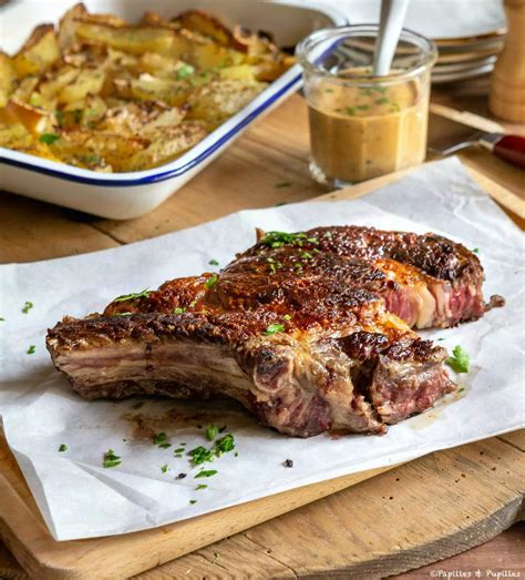 Côte de bœuf à la plancha et sauce au poivre maison