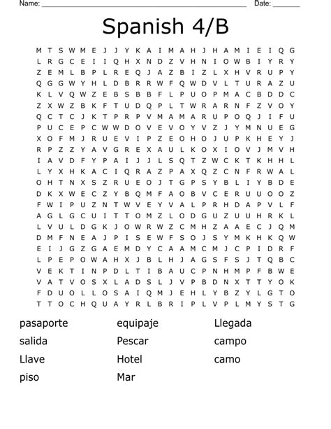 Unscramble Spanish Words Worksheet - Printable Word Searches