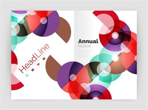 Circle annual report templates business flyers | Premium Vector