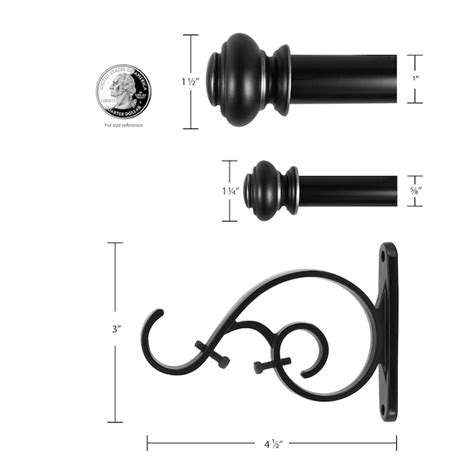 Decopolitan 36-in to 72-in Antique Silver Steel Double Curtain Rod with ...