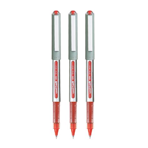 UNI-BALL Eye UB157 0.7 mm Roller Ball Pens, Red Ink, Pack of 3 : Amazon ...