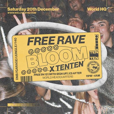 BLOOM x TEN TEN - FREE RAVE - D'n'B, Jungle, UK Garage, 140 | World ...