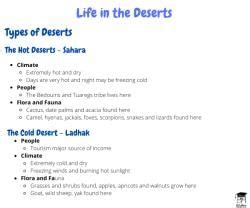 Mindmap: Life in the Deserts - Subject-Wise Mind Maps for Class 7 PDF ...