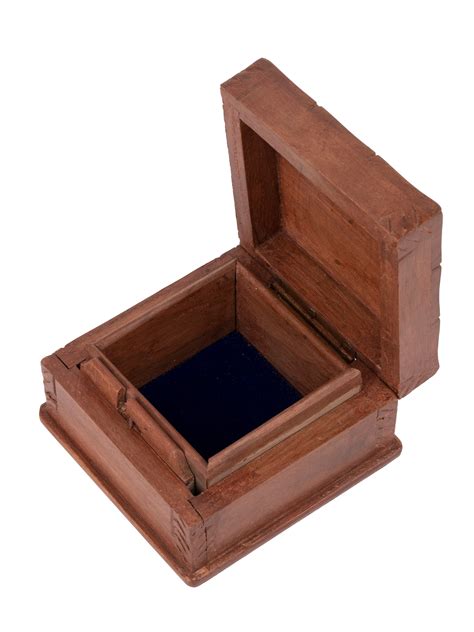 Hand-Carved Walnut Wood Jewellery Box | Floral Motifs