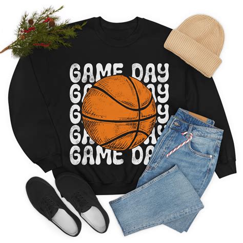 Retro Game Day Women's Basketball Lover Gift Vintage Unisex Sweatshirt ...