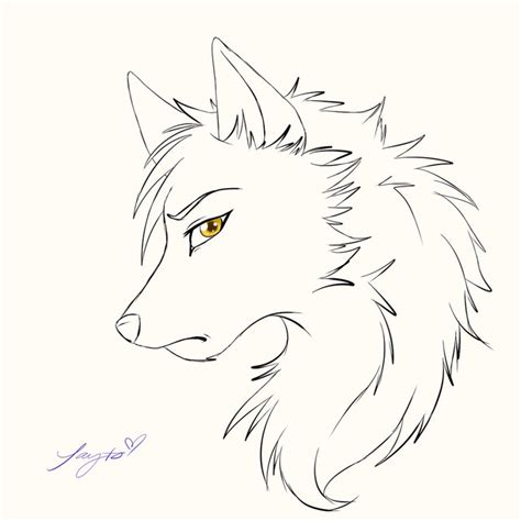 Simple Wolf Drawing at GetDrawings | Free download