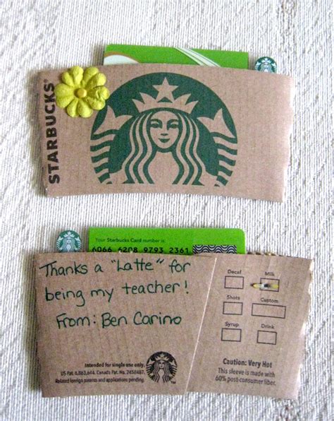 Starbucks Teacher Appreciation Printable