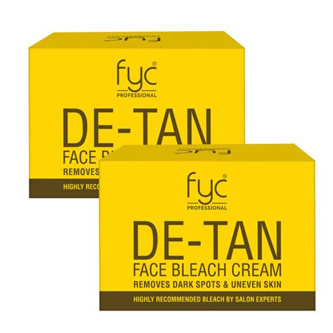 DE TAN FACE BLEACH CREAM TO GET RID OF TAN, DISCOLORATION & UNEVEN SKI ...