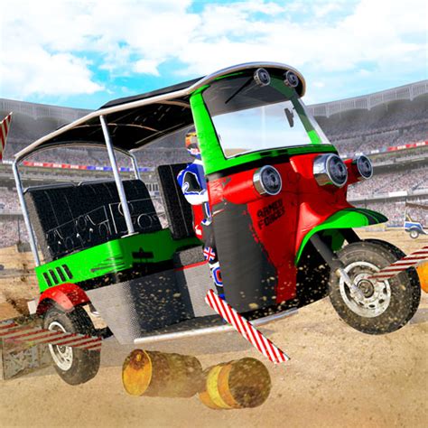 Tuk Tuk Rickshaw Demolition Derby Games - Destruction Derby Crash Stunt ...