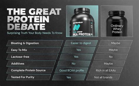 Nutrabay Pure Pea Protein Isolate | 25.3g Protein, 4g BCAA| 1 ...