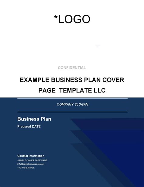 Business Plan Title Page Sample 的图像结果