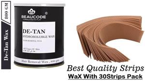 Beaucode Professional Rica De-Tan Body Hair Wax -800gm + Wax Strips ...
