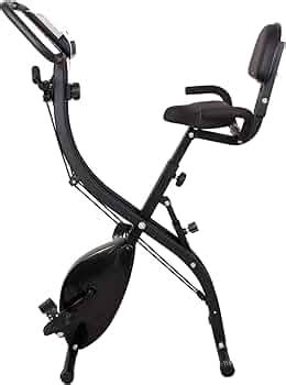 SOBO Folding X Magnetic Upright Exercise Bike with Pulse Hand Support 8 ...