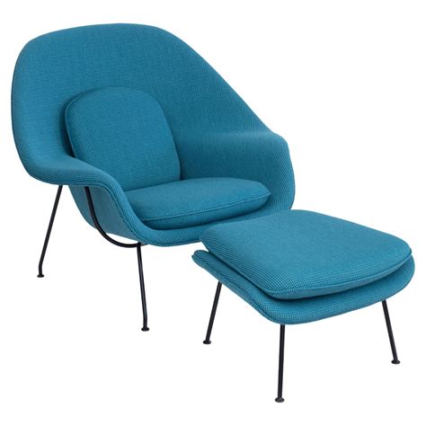 Eero Saarinen Womb Chair and Ottoman in Dedar Boucle at 1stDibs | womb ...