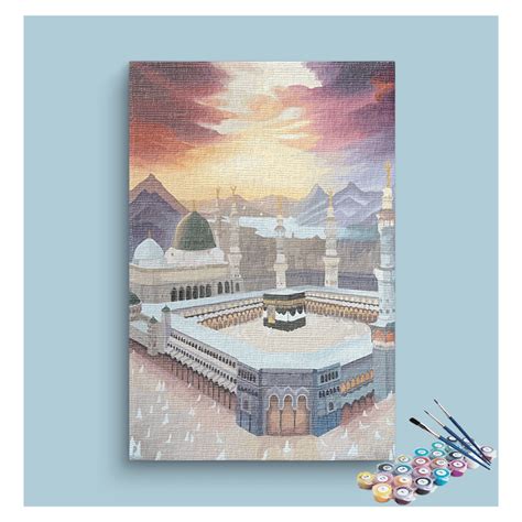Sacred Journey: The Kaaba at Mecca - Paint by Numbers Kit – eazyarts.in