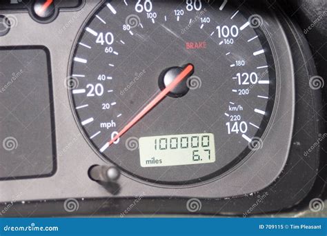 Digital Car Odometer In Dashboard. Used Vehicle With Mileage Meter ...