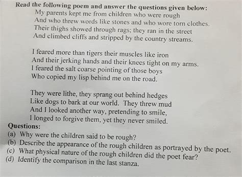 POEM COMPREHENSION!! PLZ ANSWER CORRECTLY. - Brainly.in